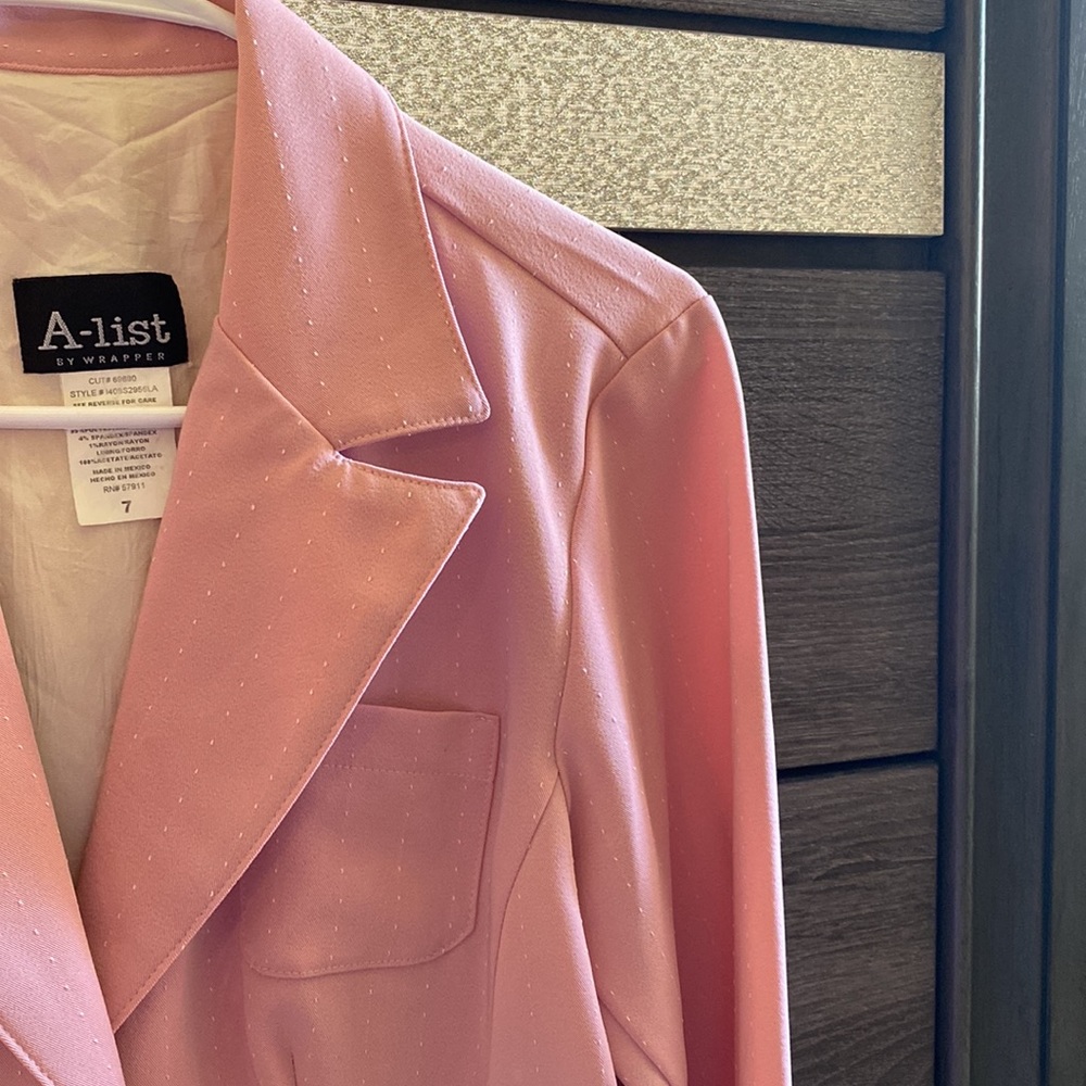 A-List By Wrapper Pink Blazer Size 7 Women’s - image 4